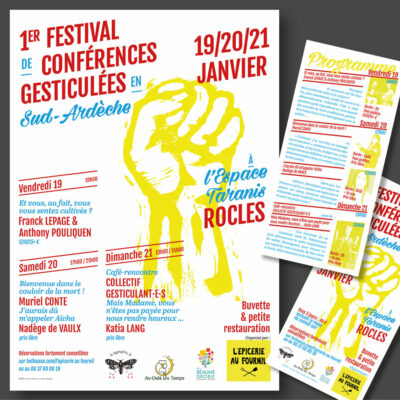 affiche et flyer festival conferences gesticulees